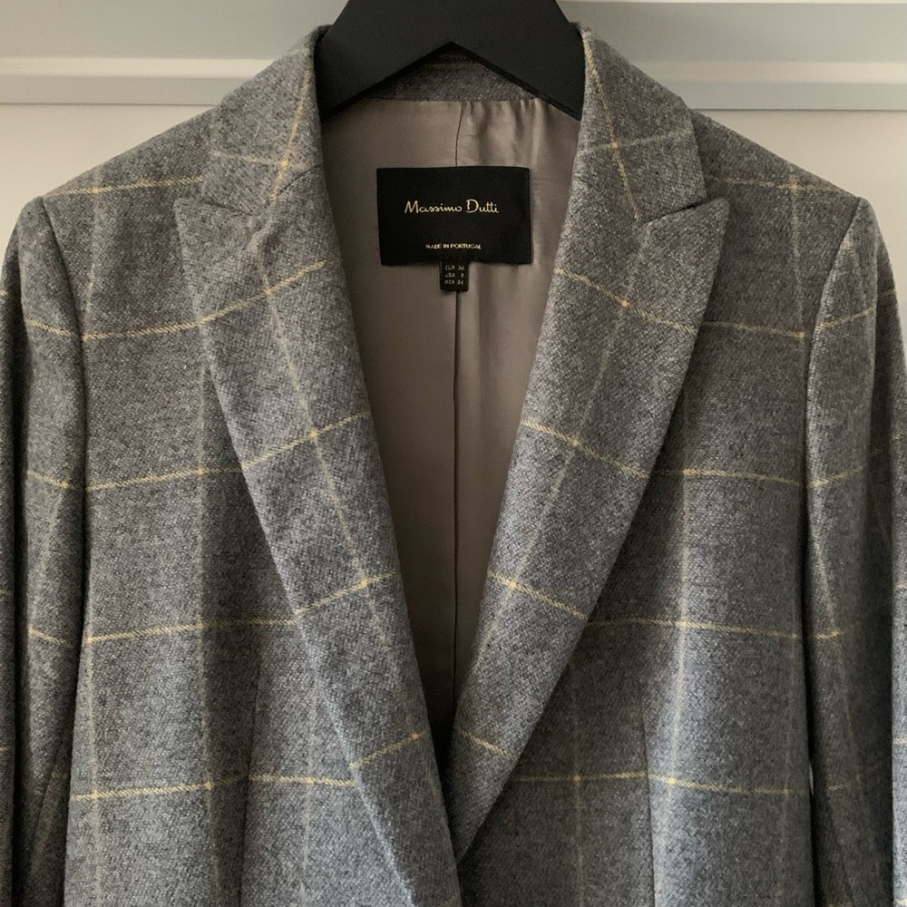 Massimo Dutti Gray Checked Suit - Picture 5 of 16